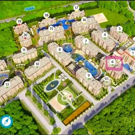 Апартамент Coliber Cascadas Слънчев бряг